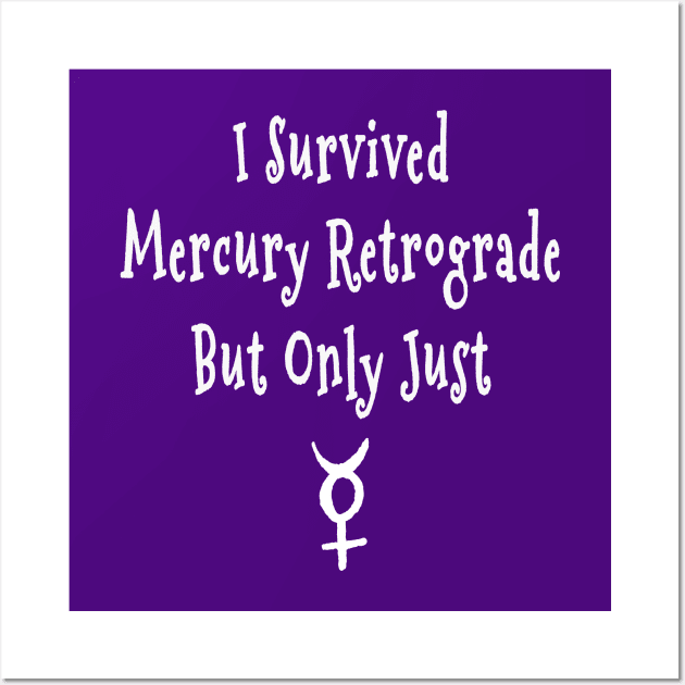 I Survived Mercury Retrograde but Only Just Cheeky Witch® Wall Art by Cheeky Witch